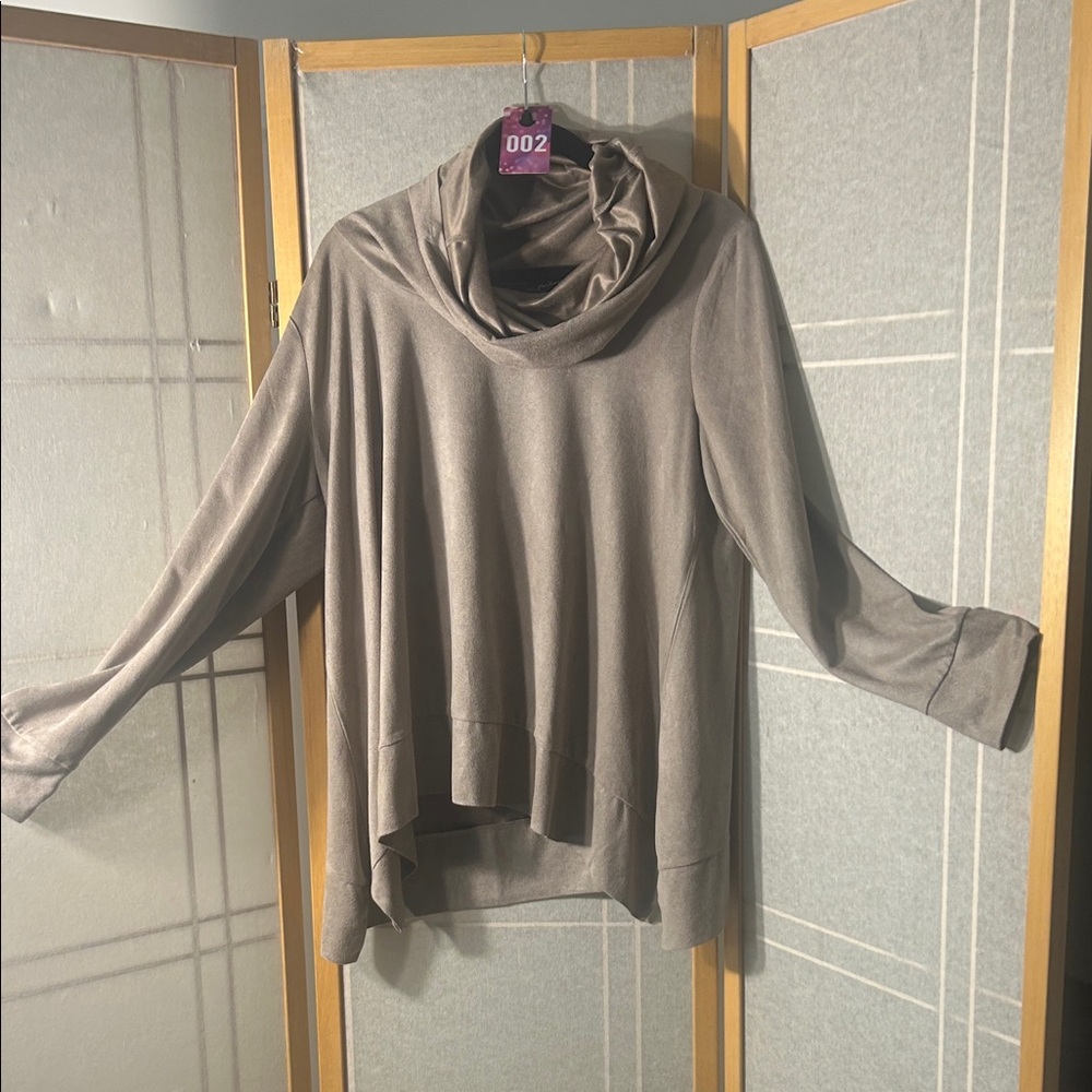 Elegant Tan Ultra Swede Women's Sweater